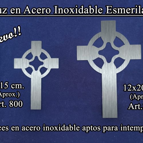 Cruz acero esmerilado