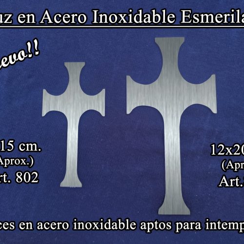 Cruz acero esmerilado