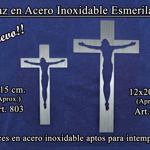 Cruz acero esmerilado