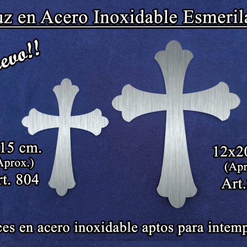 Cruz acero esmerilado