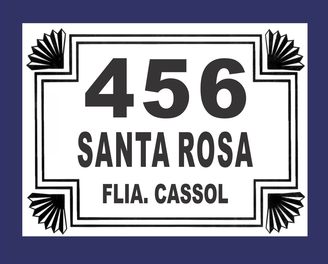 N? y calle en relieve sobre cer?mica