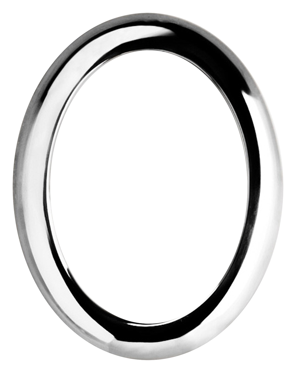 Marco de bronce cromado oval