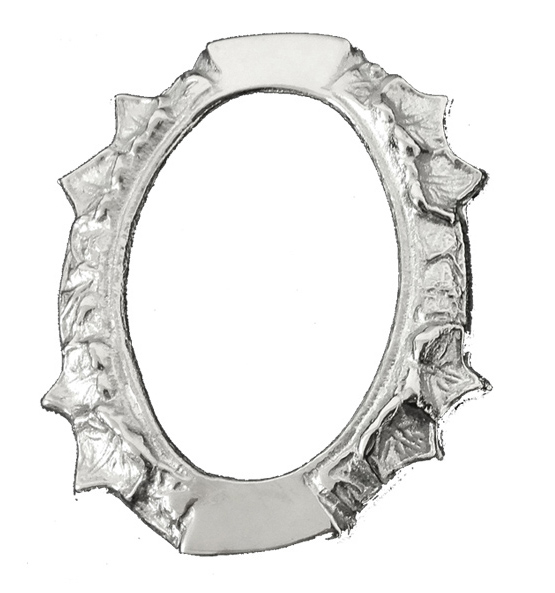 Marco de bronce cromado rectang.