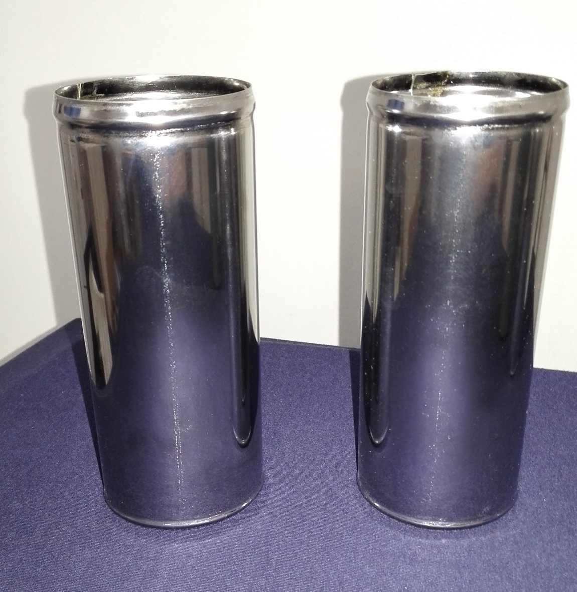 Florero tubo de acero inoxidable liso