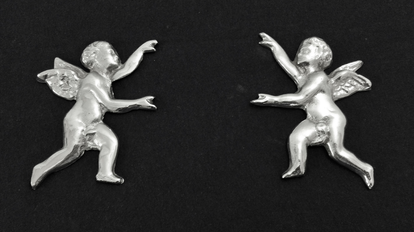 Angelito de bronce cromado por unidad