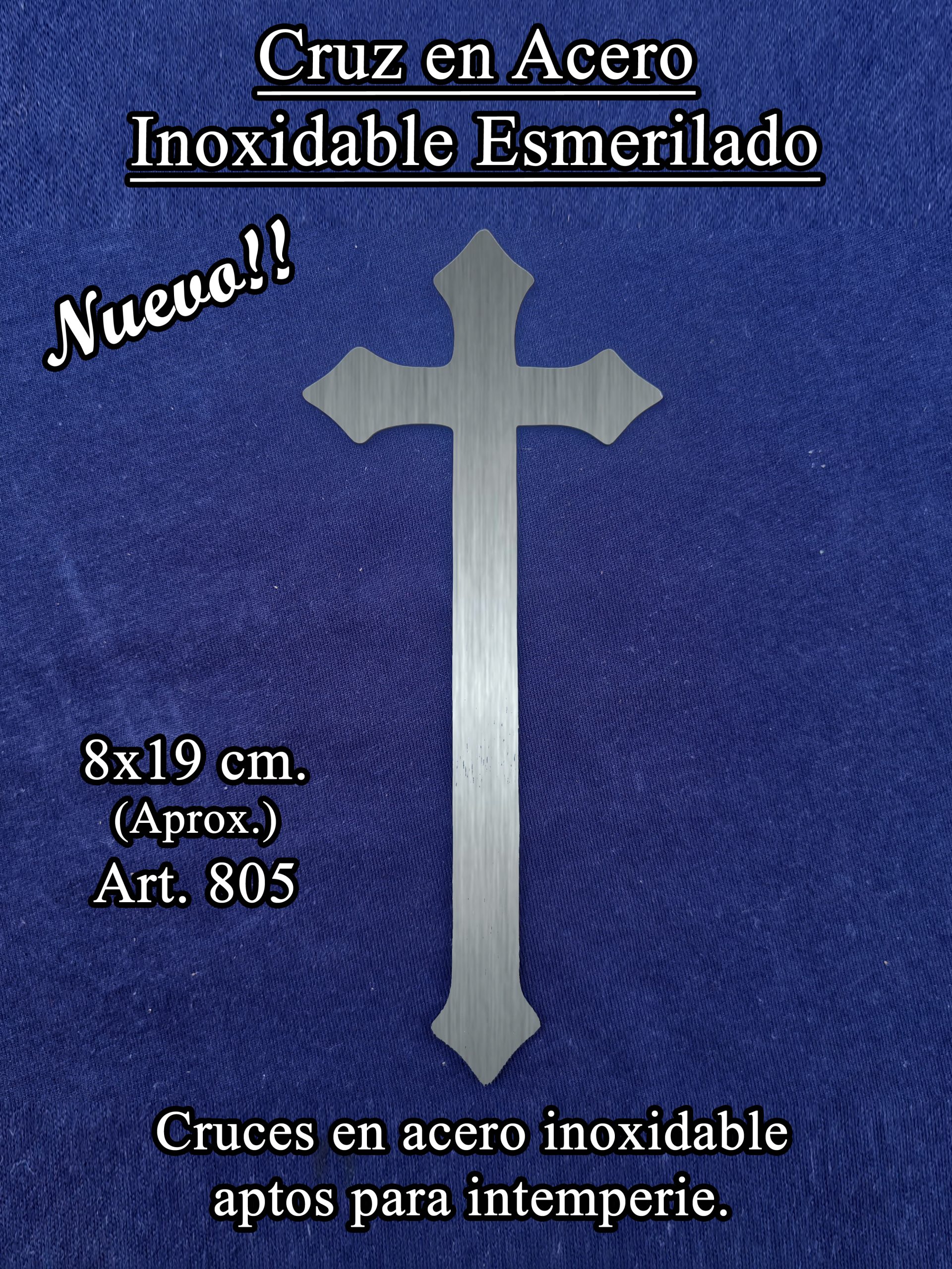 Cruz acero esmerilado