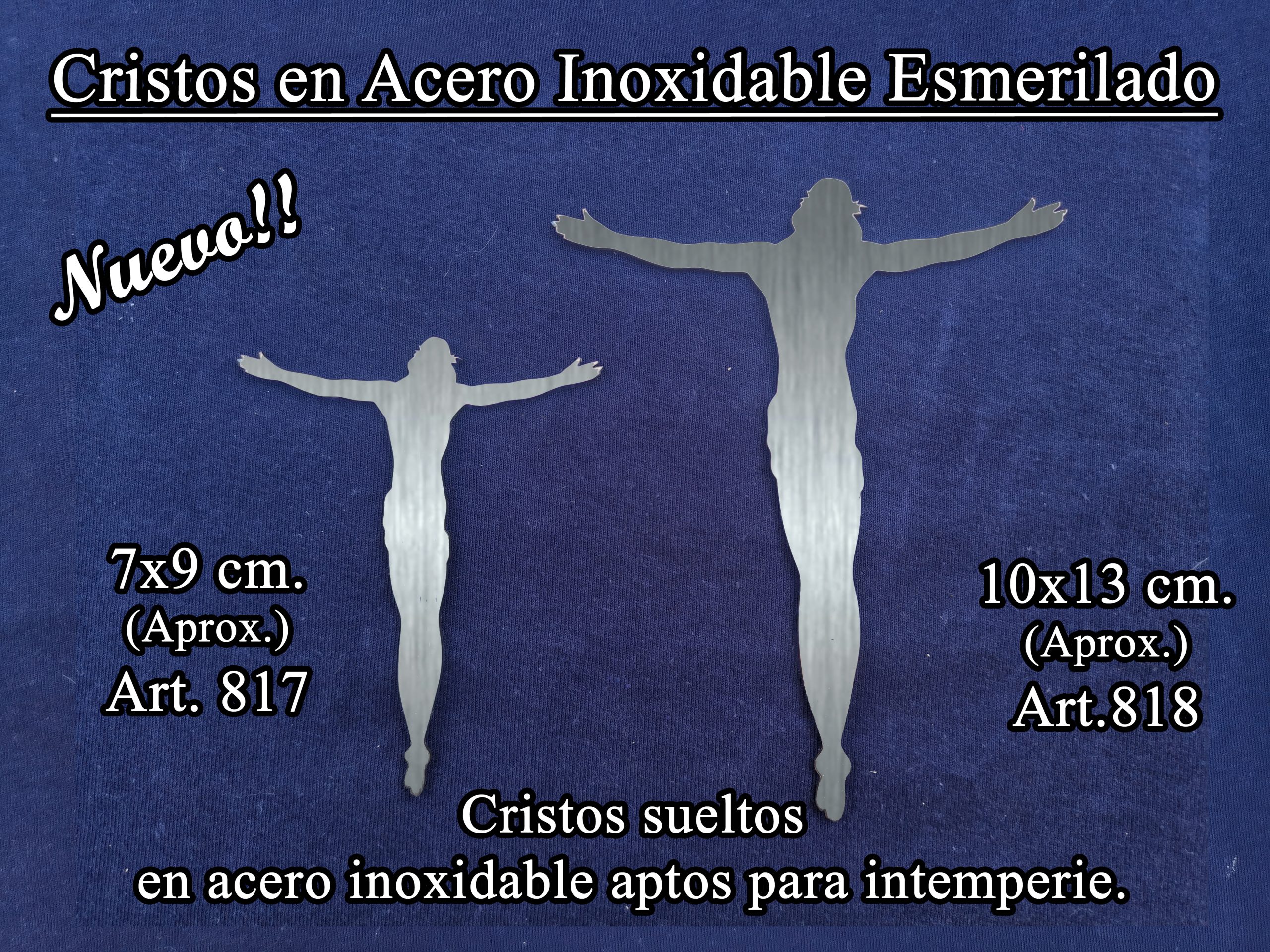 Cristo acero esmerilado