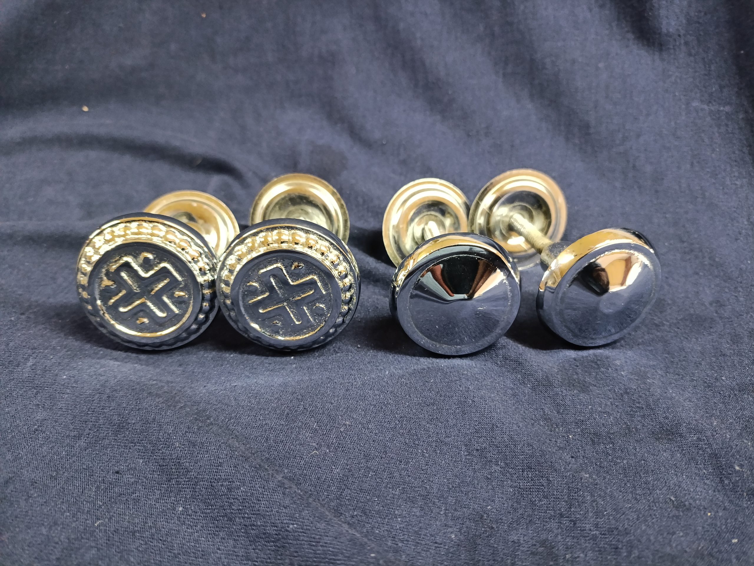 Pomo bronce cromado Cruz