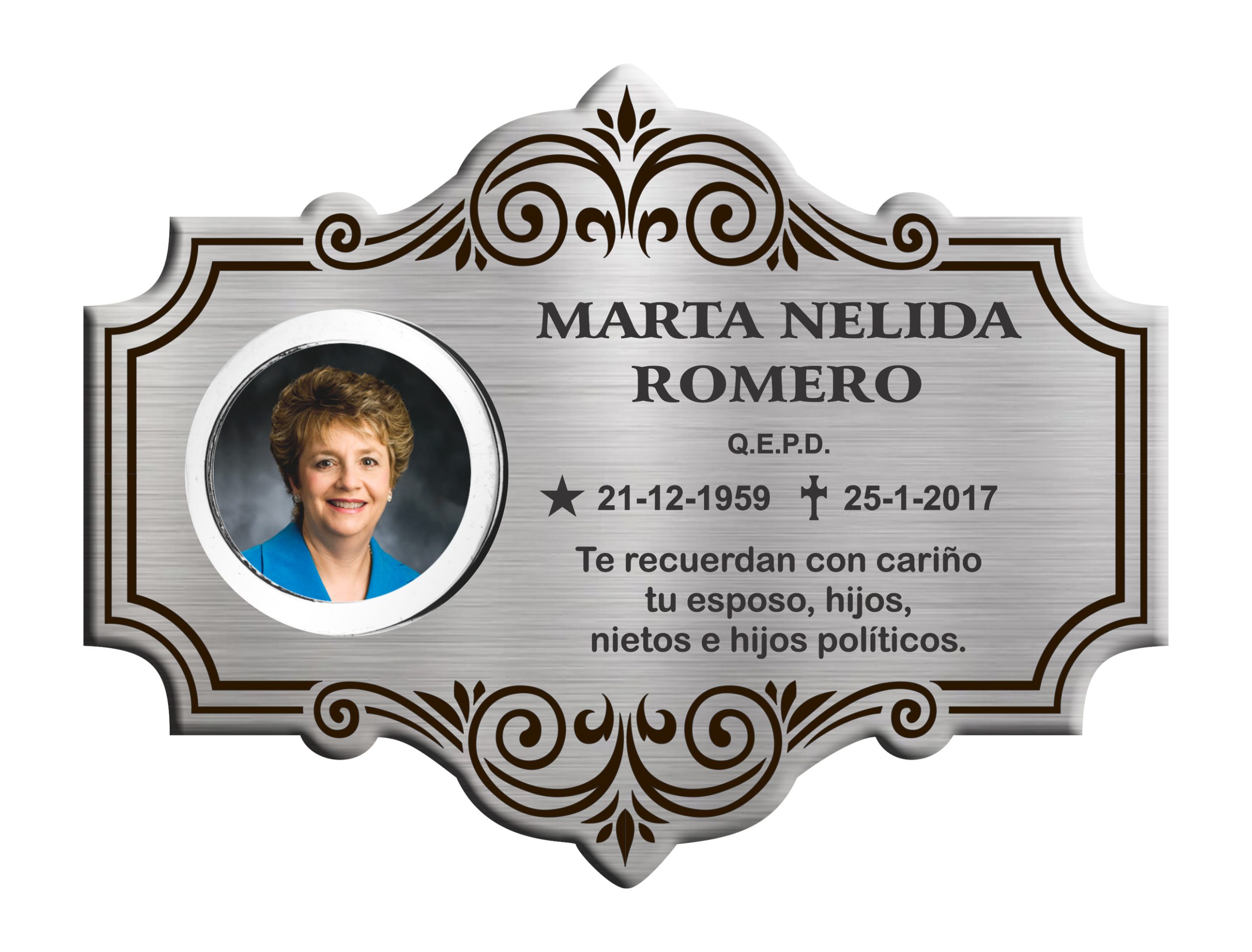 Ornamental c/foto y marco 6x6