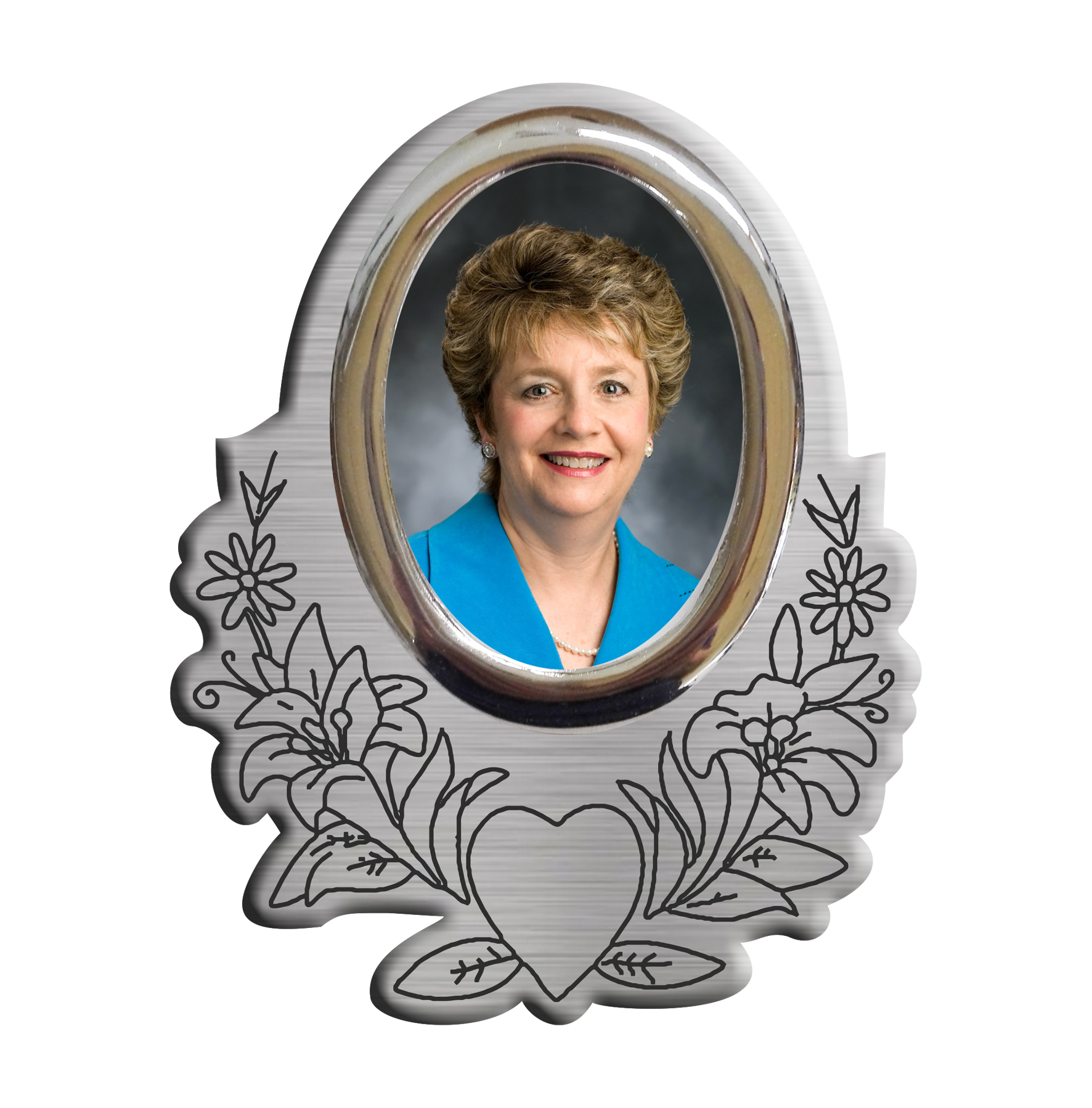 Coraz?n Floral c/foto y marco 6x9