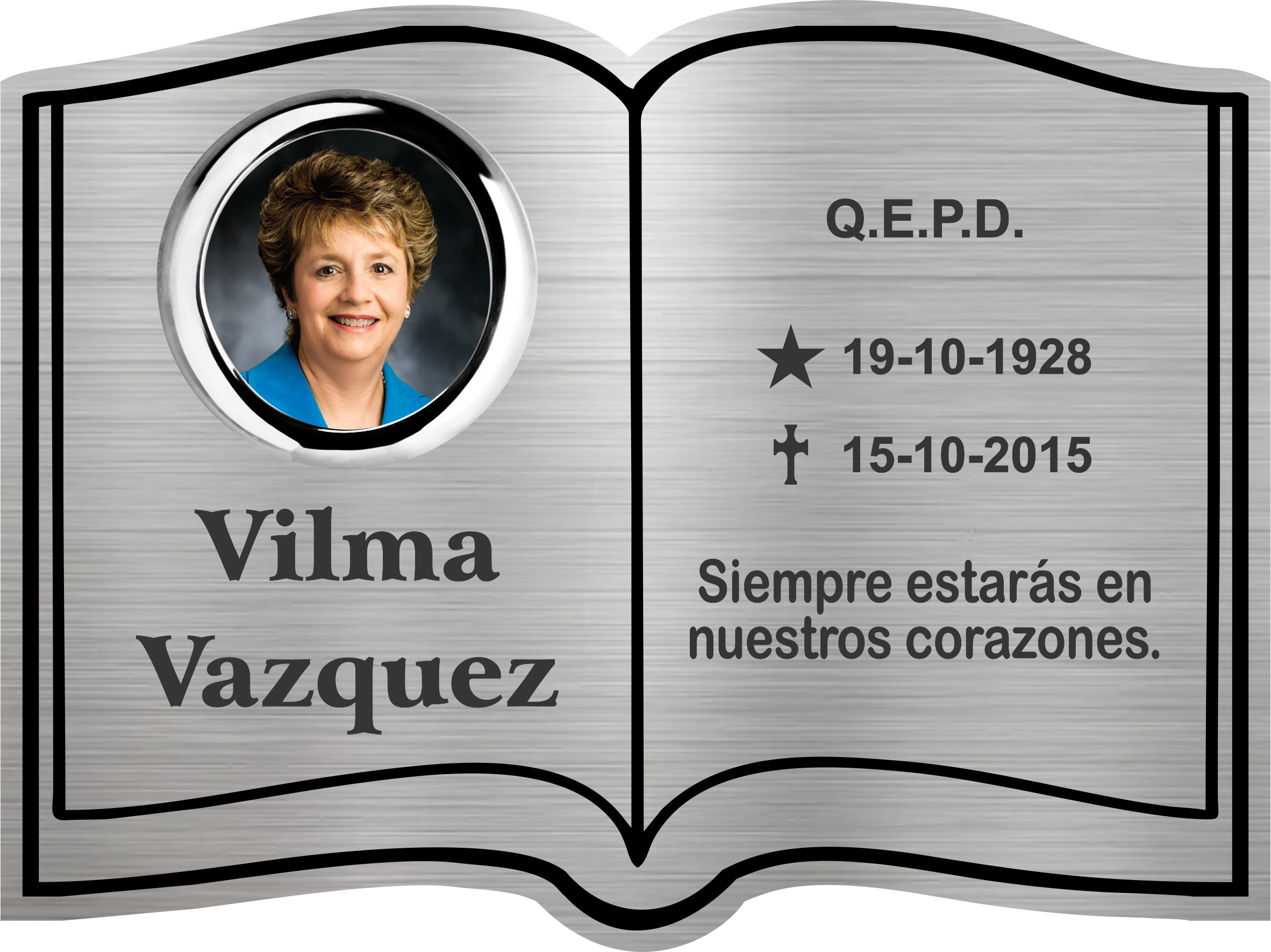 Libro Recto con foto y marco impreso 6x6