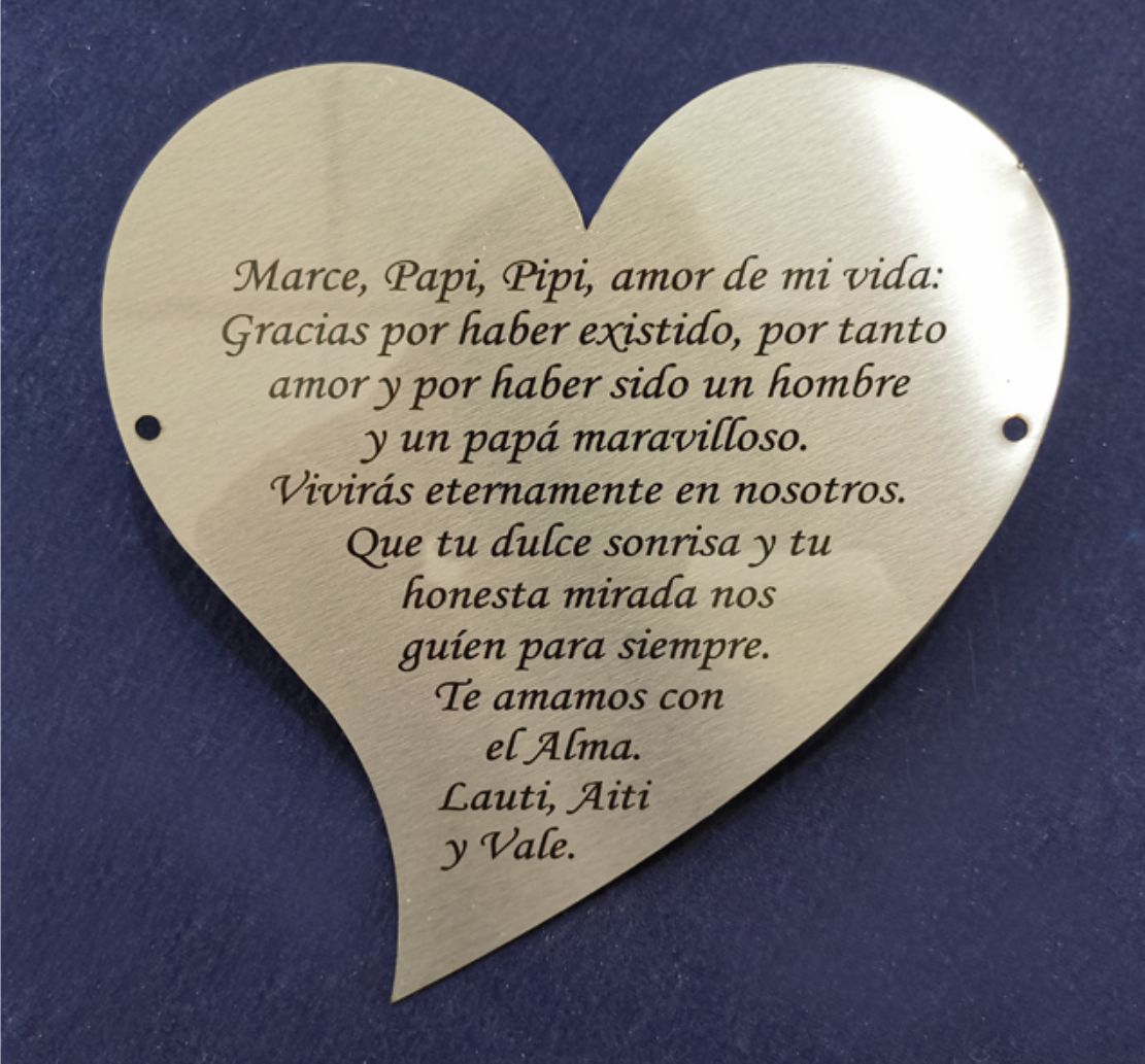 Corazón liso 16 cm.