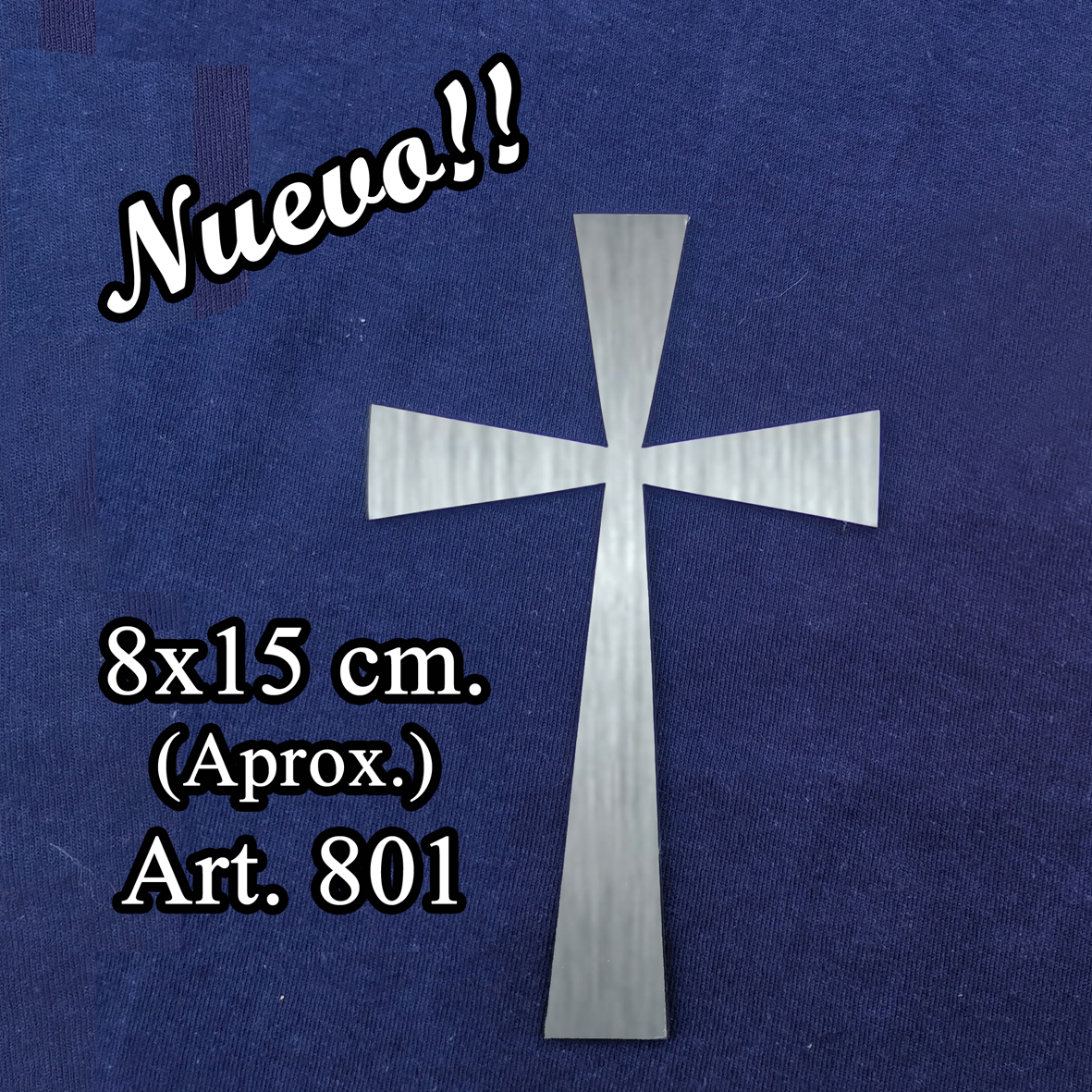 Cruz acero esmerilado