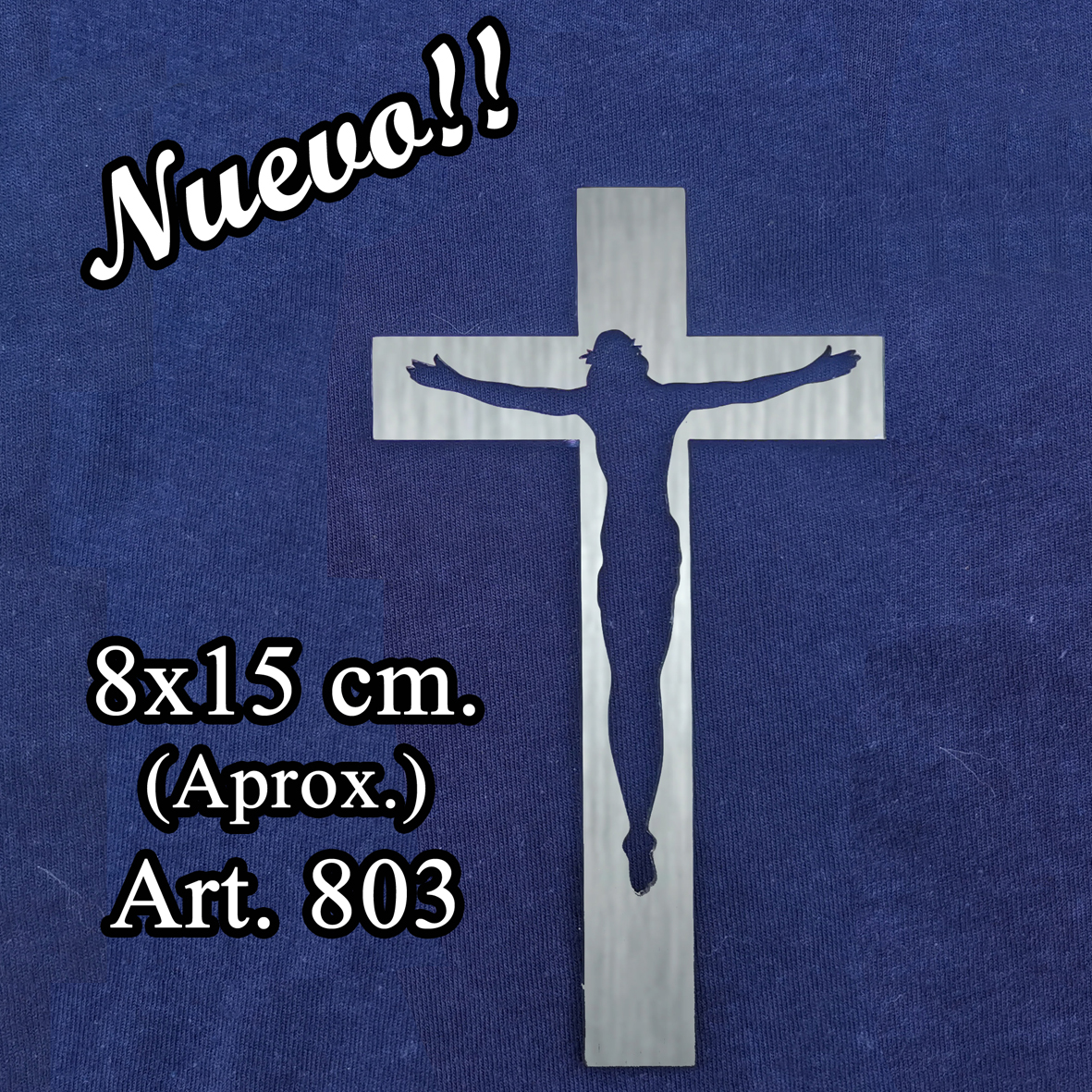 Cruz acero esmerilado