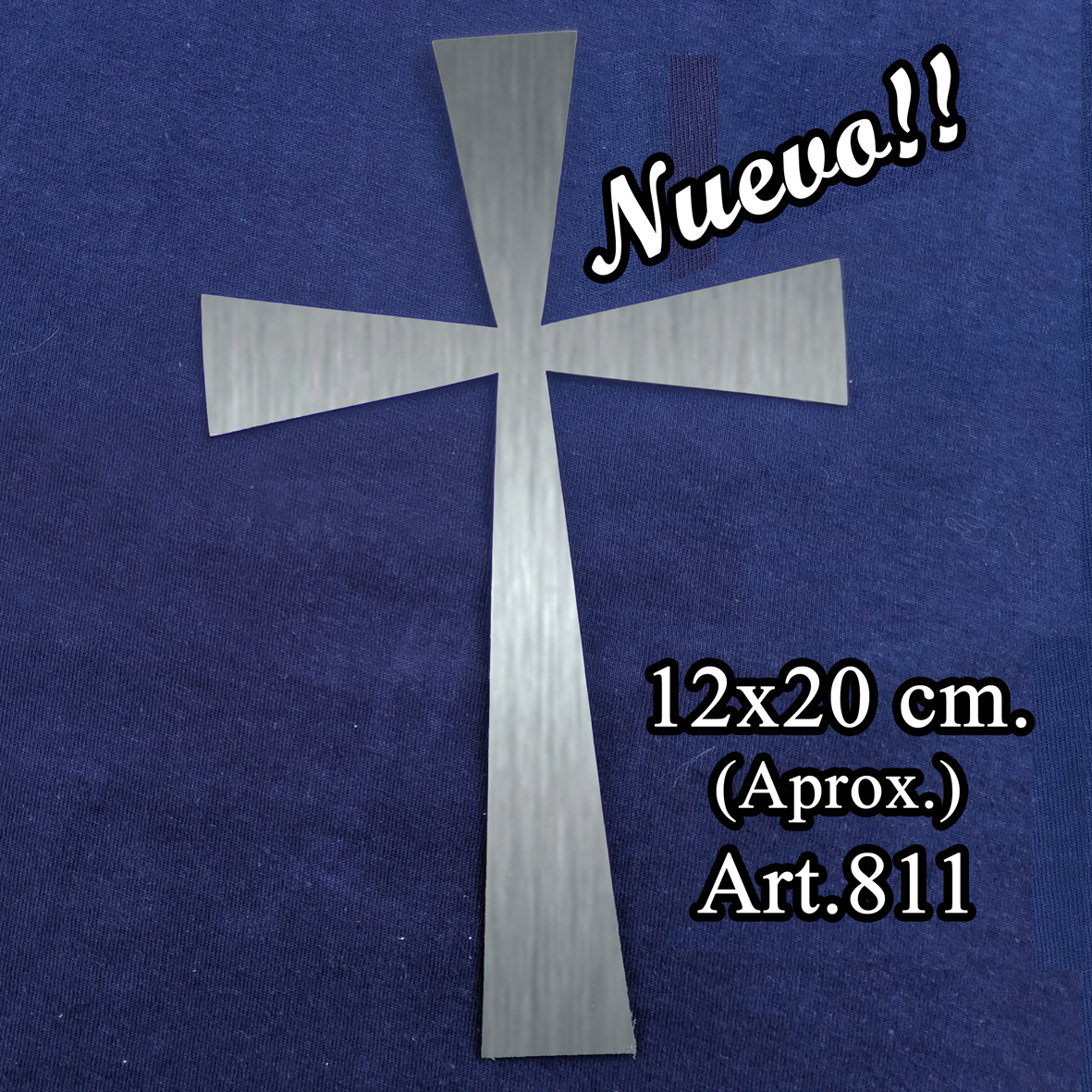 Cruz acero esmerilado - Medida: 12x20