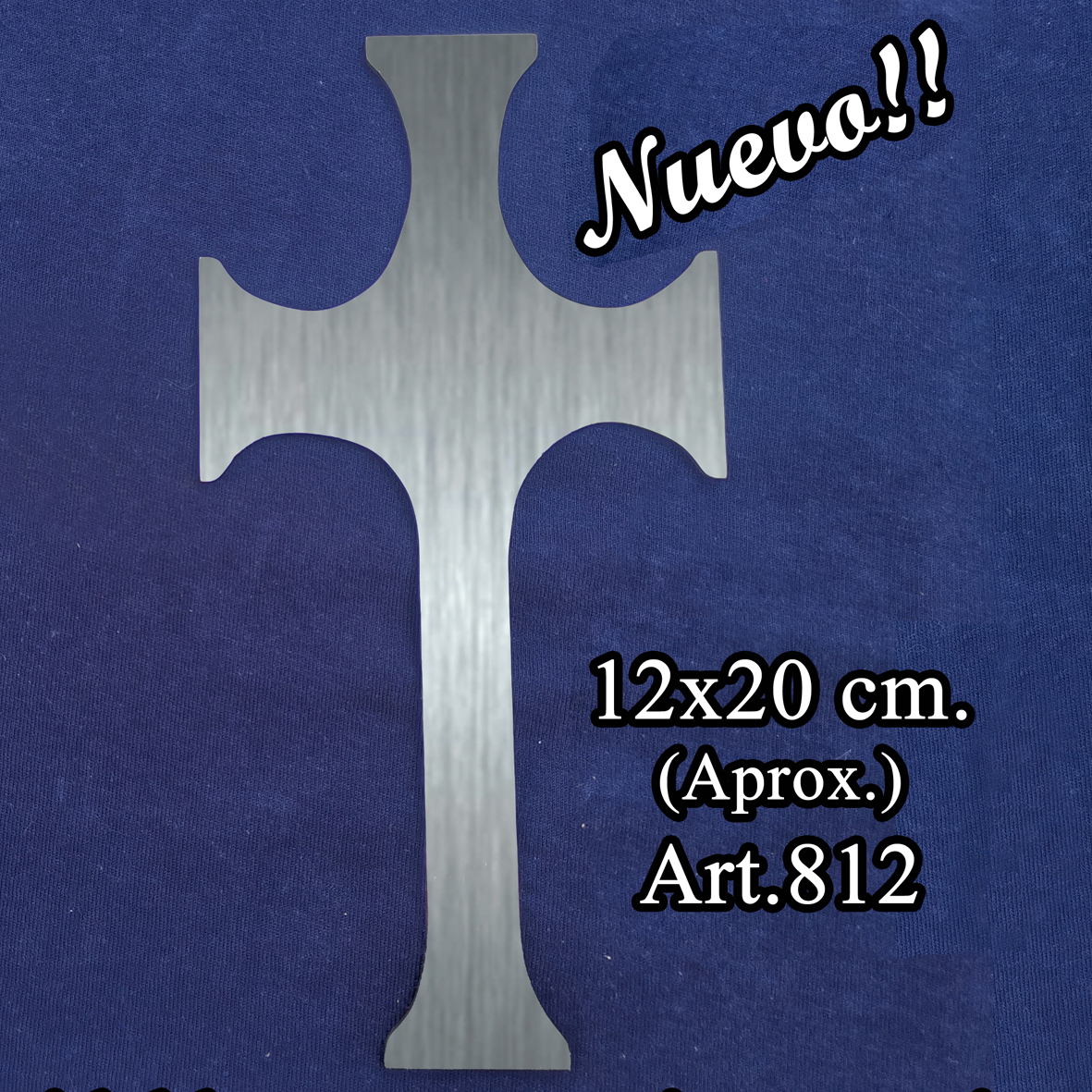 Cruz acero esmerilado