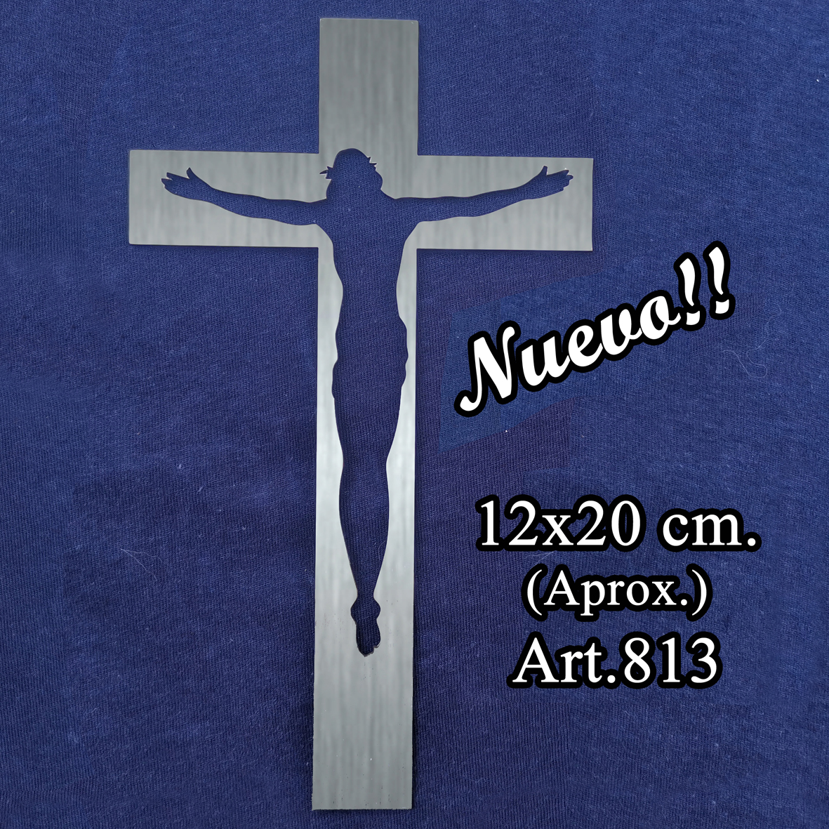 Cruz acero esmerilado