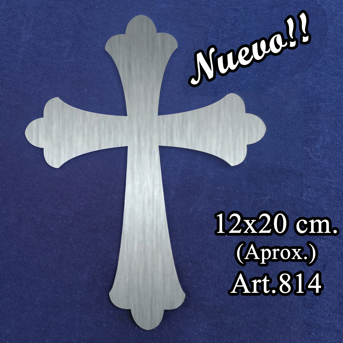 Cruz acero esmerilado