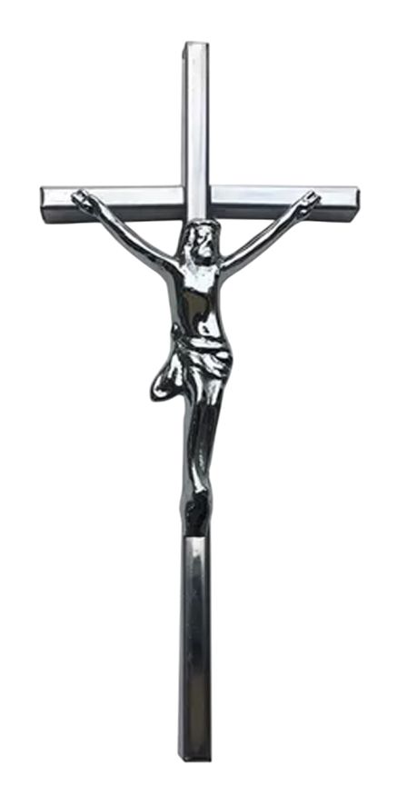Cruz con cristo de acero inoxidable - Medida: 9x20